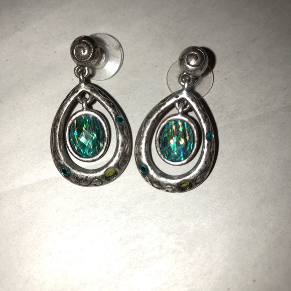 Chico’s earrings. Good condition. Teal - Picture 1 of 4